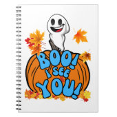 Leuke Herfst Halloween spook Boo! Ik zie je! Stick Notitieboek (Voorkant)