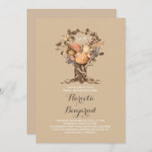 Leuke herfst Oogst Tree Bruids Douche Uitnodiging (Voorkant / Achterkant)
