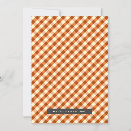 Leuke herfst pompoen verjaardag feestuitnodiging kaart (Achterkant)