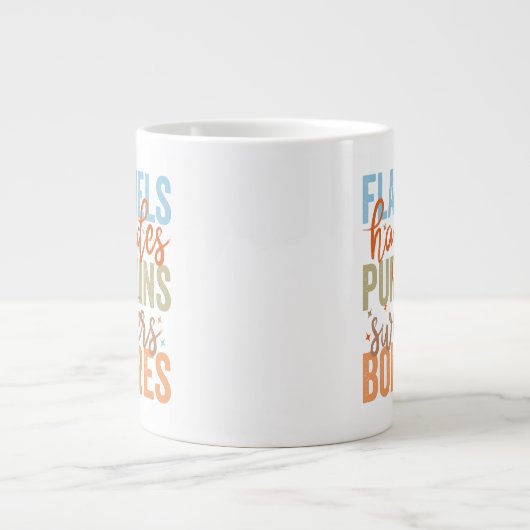 Leuke Herfst vibes Extra Grote Beker (Voorkant)