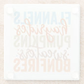 Leuke Herfst vibes Glazen Onderzetter (Achterkant)