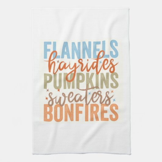 Leuke Herfst vibes Theedoek (Verticaal)