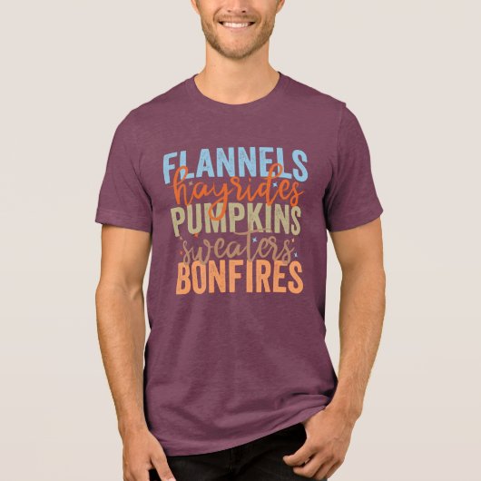 Leuke Herfst vibes Tri-Blend Shirt (Voorkant)