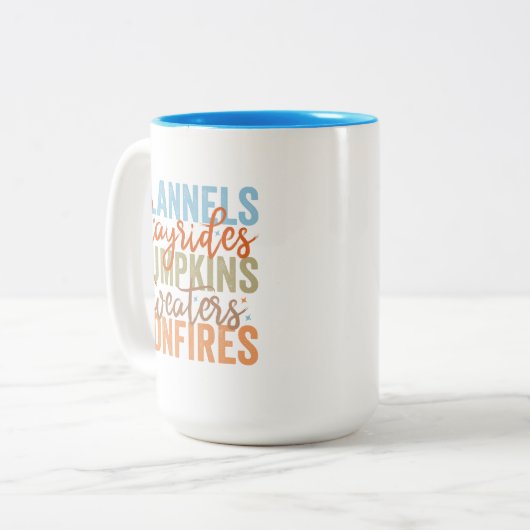 Leuke Herfst vibes Tweekleurige Koffiemok (Voorkant links)