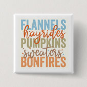 Leuke Herfst vibes Vierkante Button 5,1 Cm (Voorkant)