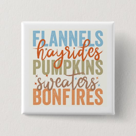 Leuke Herfst vibes Vierkante Button 5,1 Cm (Voorkant)