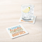 Leuke Herfst vibes Vierkante Kartonnen Onderzetter (Insitu)