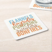 Leuke Herfst vibes Vierkante Kartonnen Onderzetter (Schuin)