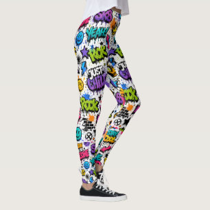 Leuke Hip Hop Stijl Kleurrijke Graffiti Print  Leggings
