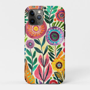 Leuke hippie bloem patroon iPhone 11 pro hoesje