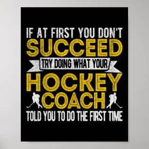 Leuke Hockey Coach IJshockey Team Coach Retro Poster