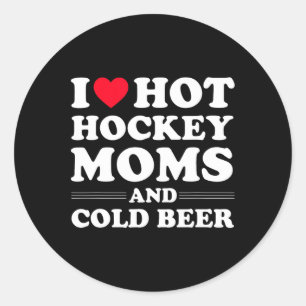 Leuke hockey Ik hou van hete hockey moeders en kou Ronde Sticker