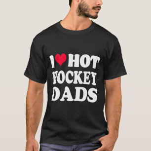 Leuke Hockey Ik hou van Hot Hockey Papa T-shirt