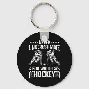 Leuke Hockey Kunst Voor Meisjes Vrouwen Hockey Spe Sleutelhanger