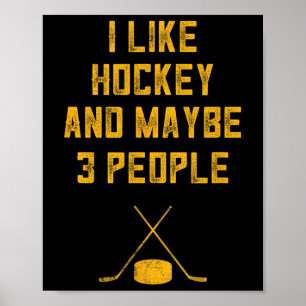 Leuke hockey liefhebber voor mannen Ik hou van hoc Poster