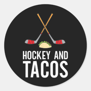 Leuke Hockey Lover Hockey en Tacos ijshockey Ronde Sticker