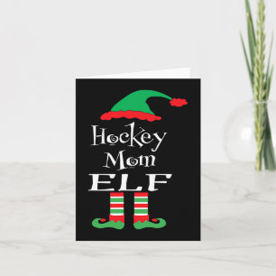 Leuke Hockey Moeder Elf Xmas Familie Match Vrouwen Kaart