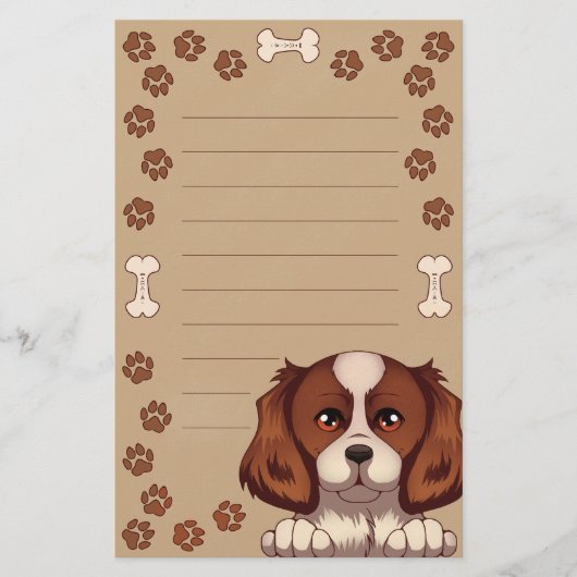 Leuke hond briefpapier (gevoerd) (Voorkant)
