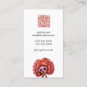 Leuke Hond Grooming Roze Poedel Visitekaartje (Achterkant)