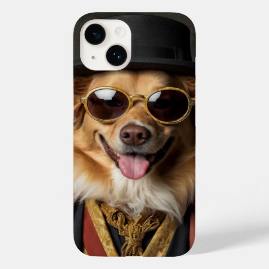 Leuke hond. Kaniche in een Aristoteles pak Case-Mate iPhone Case (Achterkant)