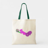 Leuke hond met bloemen tote bag (Achterkant)