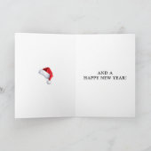 Leuke Hond met Gingerbread Man Cookie Feestdagen Kaart (Binnen)