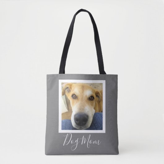 Leuke Hond Moeder Script Custom Foto Draagtas (Voorkant)