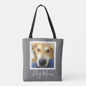 Leuke Hond Moeder Script Custom Foto Draagtas (Achterkant)
