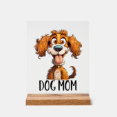 Leuke hond Moeder woord kunst Acryl Bord (Voorkant)