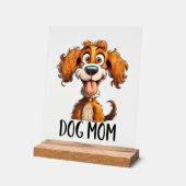 Leuke hond Moeder woord kunst Acryl Bord (Hoek)