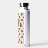 Leuke hond poot print huisdier aangepaste spike waterfles (Links)