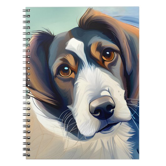 Leuke hond schets portret notitieboek (Voorkant)