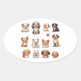 Leuke honden in stickers