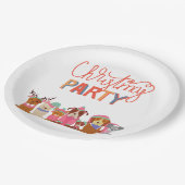 Leuke honden Kerstfeest Papieren Bordje (Gekanteld)