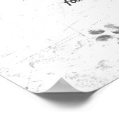 Leuke hondenpoot Voeg tekst toe Distressed Grijs e Poster (Hoek)