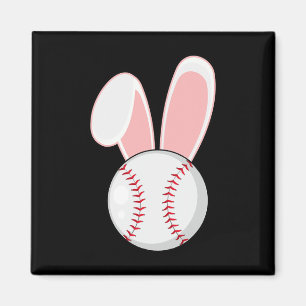 Leuke honkbal konijntje Pasen Kinder jongetjes peu Magneet