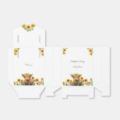 Leuke Hoogland Koe Kalf Zonnebloemen Baby shower Bedankdoosjes (Uitgevouwen)