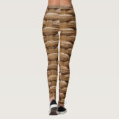 Leuke horizontale rieten mand weven leggings (Achterkant)