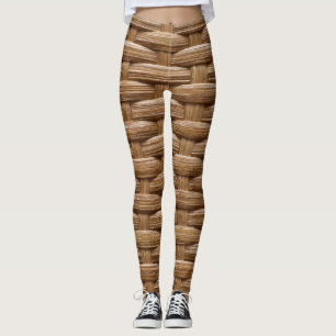 Leuke horizontale rieten mand weven leggings
