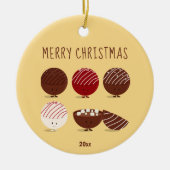 Leuke Hot Chocolade Bomb Kerstmis Keramisch Ornament (Voorkant)