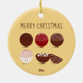 Leuke Hot Chocolade Bomb Kerstmis Keramisch Ornament (Achterkant)
