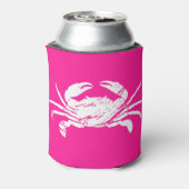 Leuke Hot Pink Crab Custom Beach Koelbox Blikjeskoeler (Blikje Achterkant)