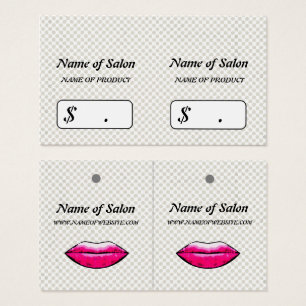 Leuke Hot Pink Lips Retro Grunge Make-up Hang Labe Visitekaartjes