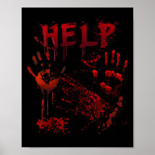 Leuke hulp bloedige handafdruk Halloween kostuum M Poster