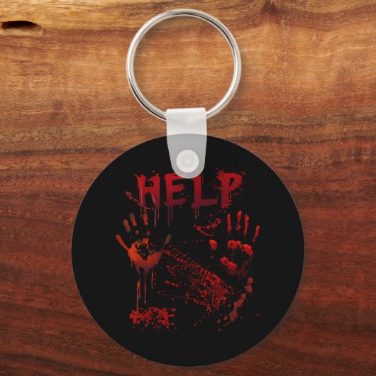 Leuke hulp bloedige handafdruk Halloween kostuum M Sleutelhanger (Voorkant)
