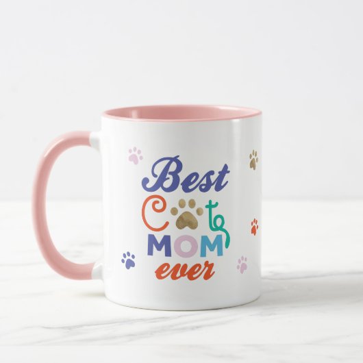 Leuke humoristische beste kat mam ooit gepersonali mok (Links)