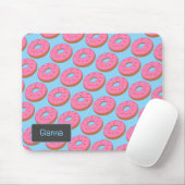 Leuke Iced Doughnuts - Roze Frosted Rings met Naam Muismat (Met muis)
