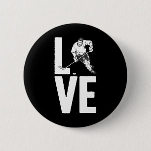 Leuke ijshockey kunst voor mannen vrouwen sport ij ronde button 5,7 cm