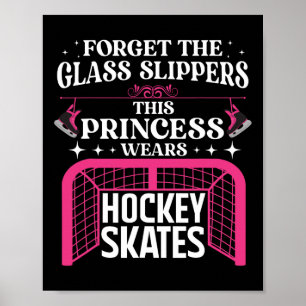 Leuke ijshockey kunst voor vrouwen meisjes ijshock poster