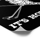 Leuke ijshockeykunst voor mannen vrouwen kinderen poster (Hoek)